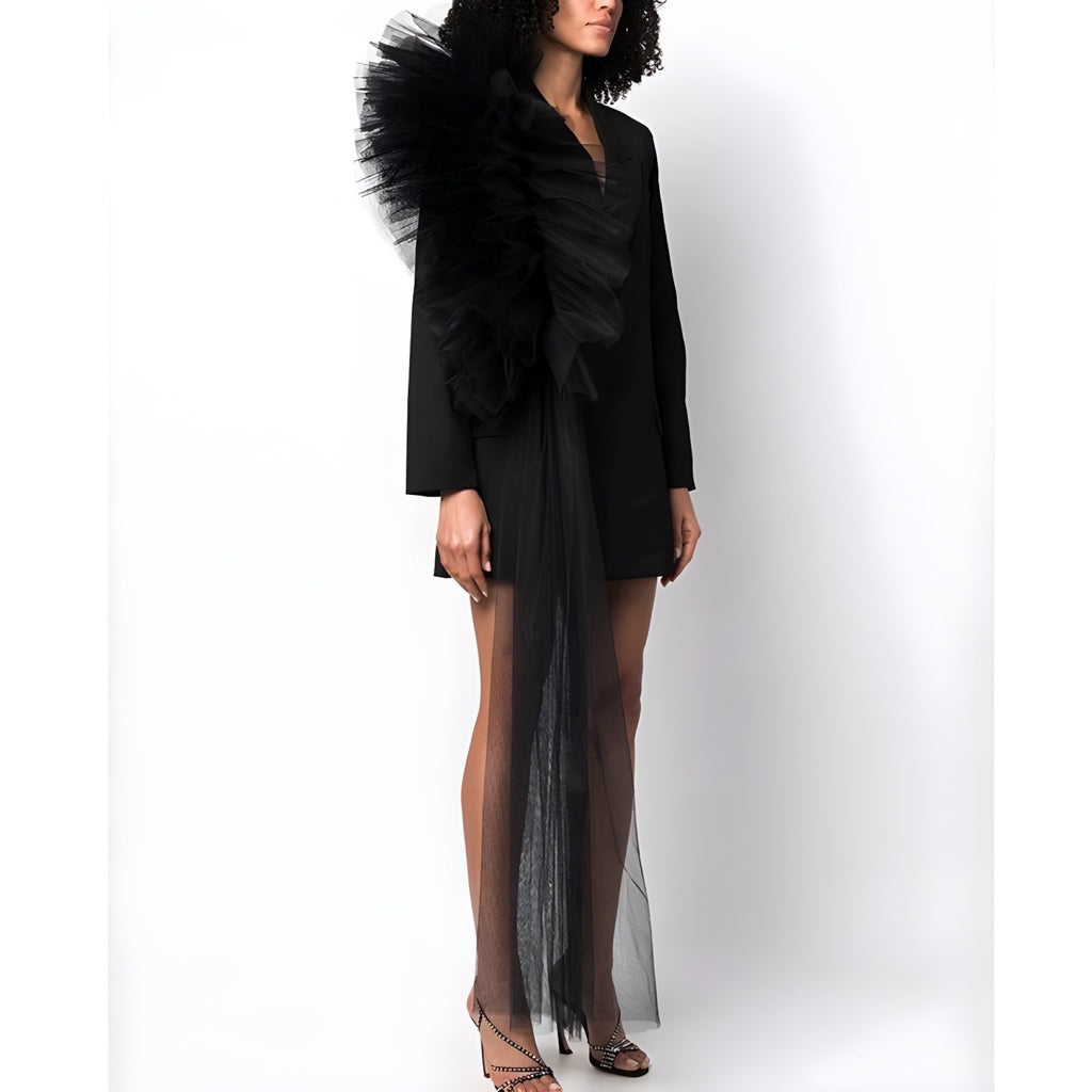 Tulle Ruffles Blazer