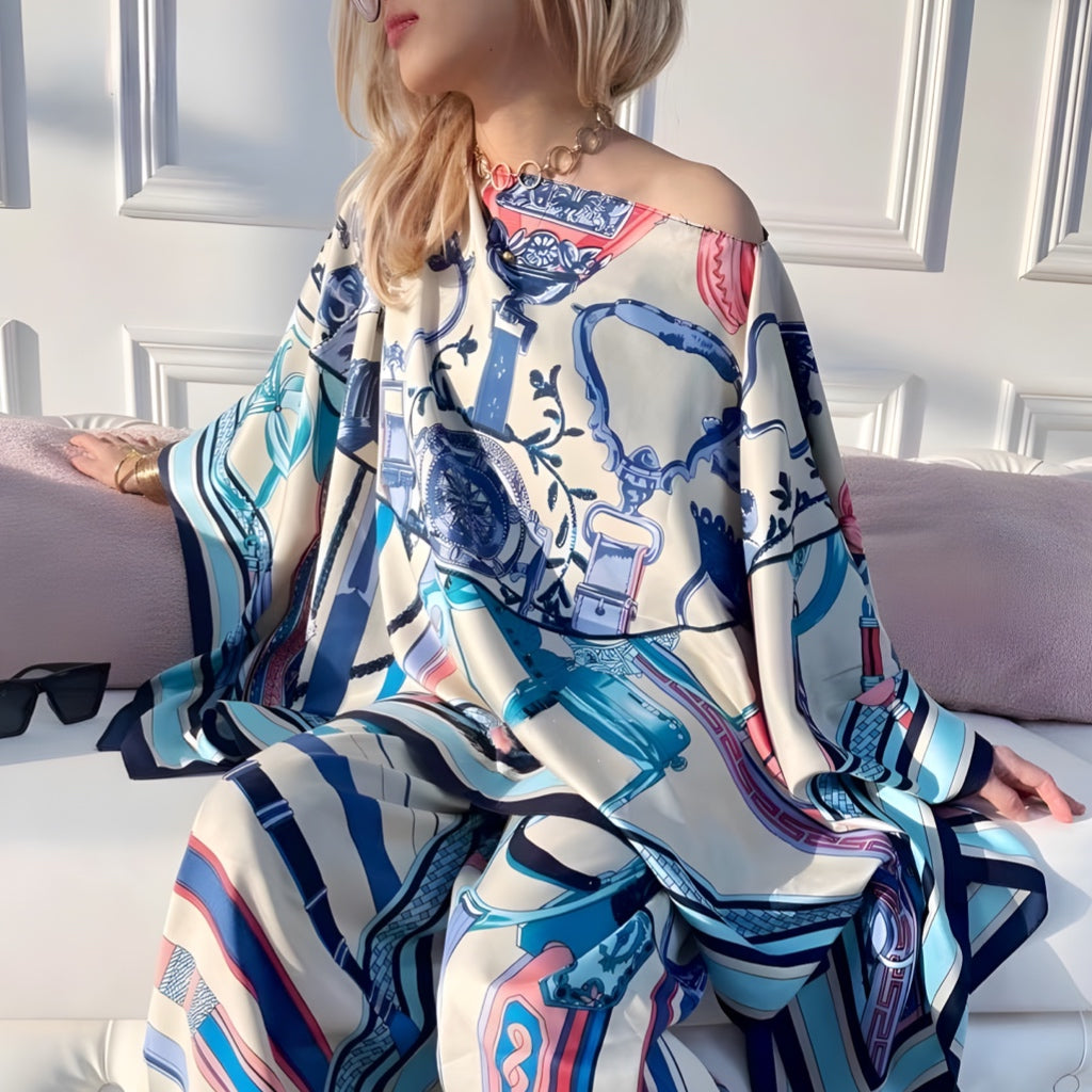 Printed Silk Suit