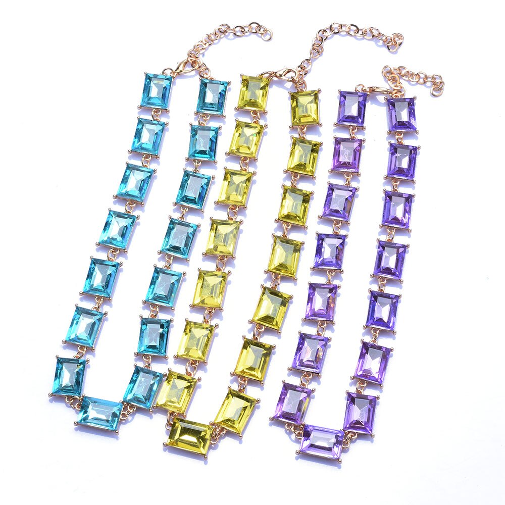 Rhinestone Bracelet Necklace Set