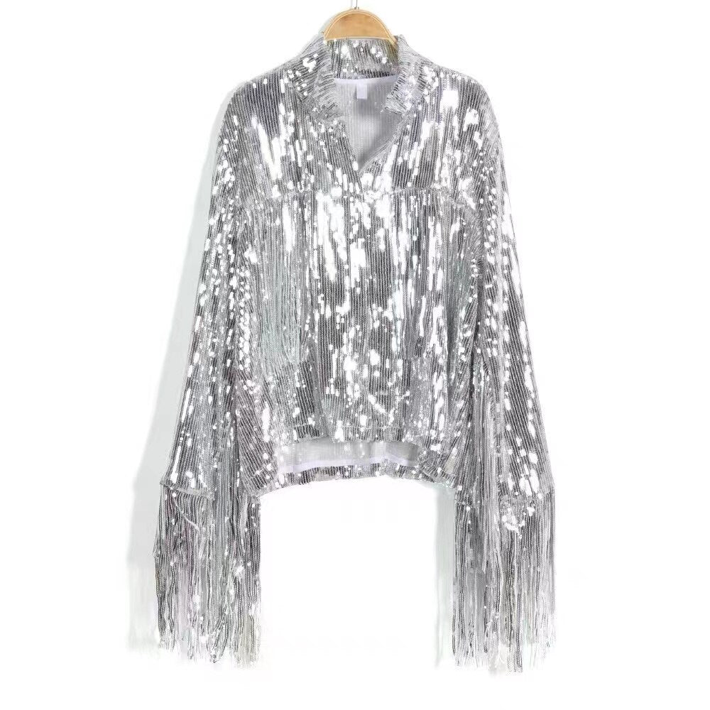 Fringed Metallic Jacket