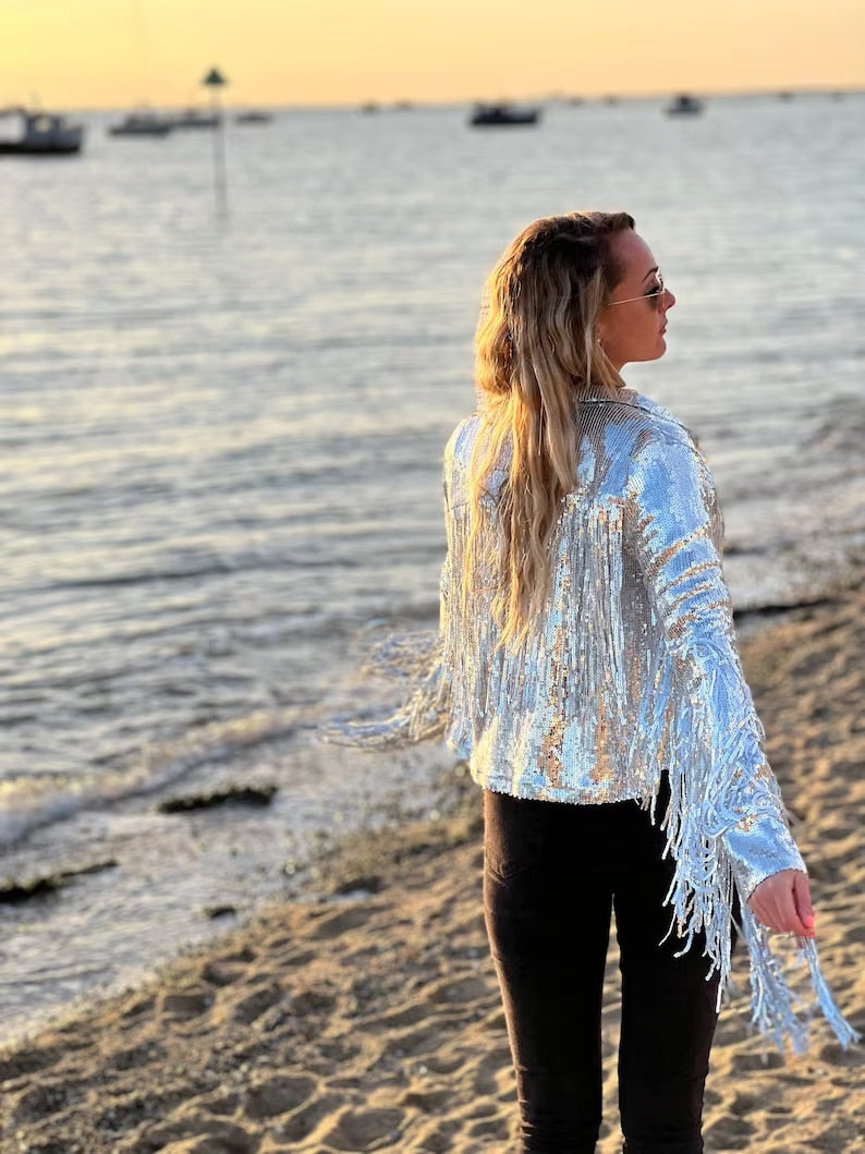 Fringed Metallic Jacket