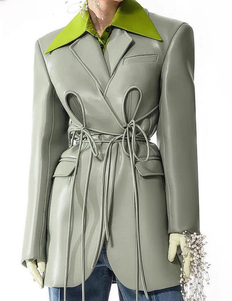 Cross Lace Up Jacket