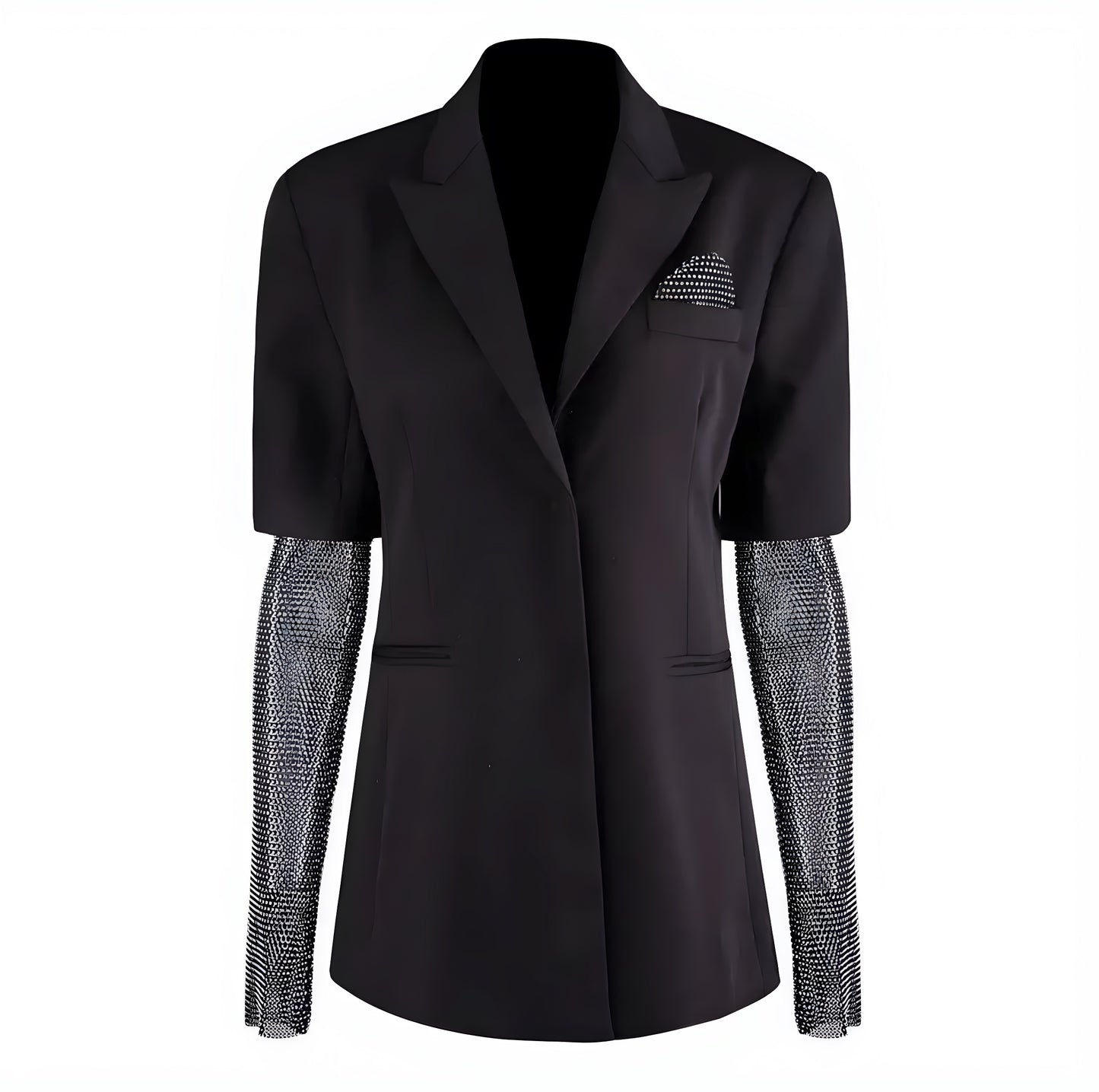 Glittery Sleeves Blazer