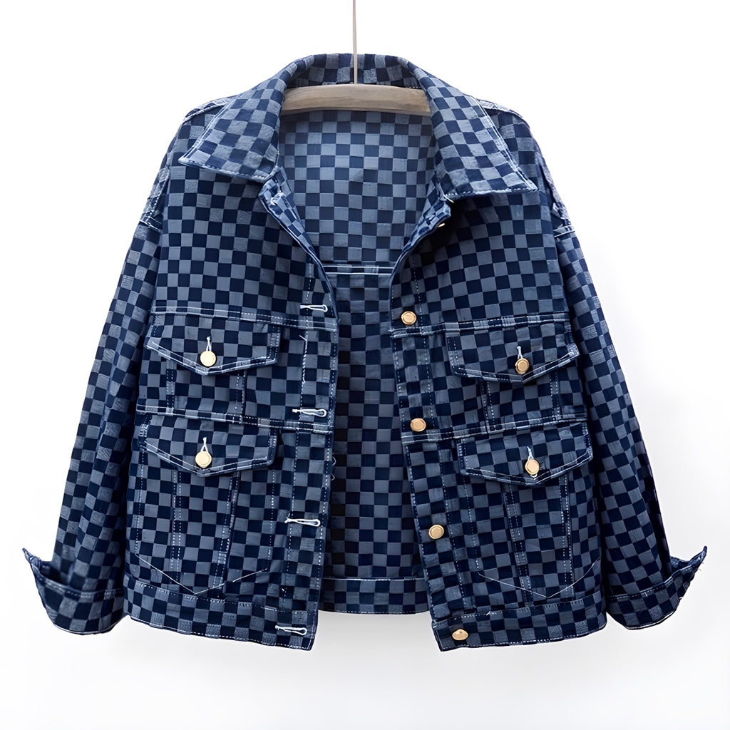 Plaid Denim Jacket