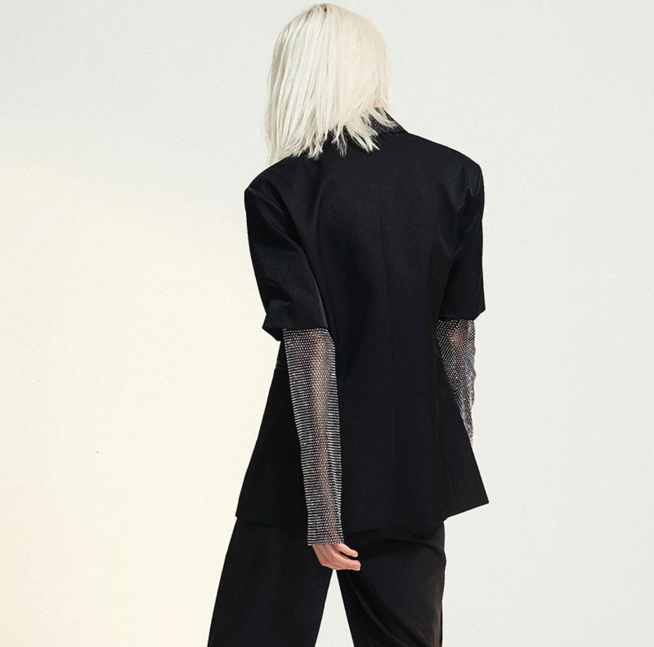 Glittery Sleeves Blazer