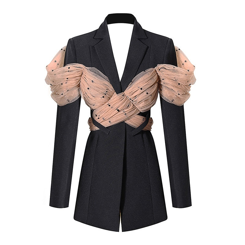 Dot Mesh Blazer