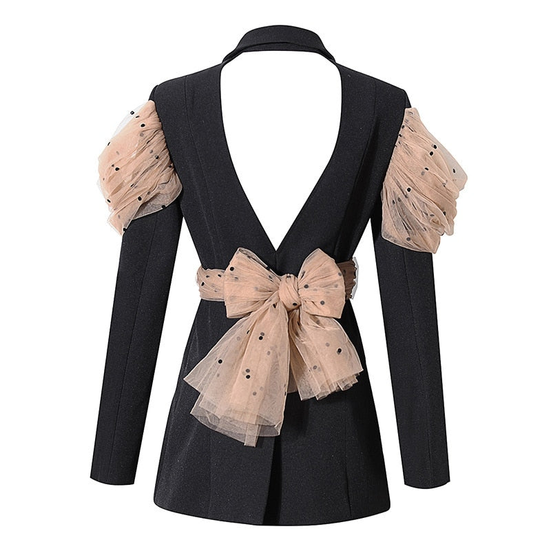 Dot Mesh Blazer