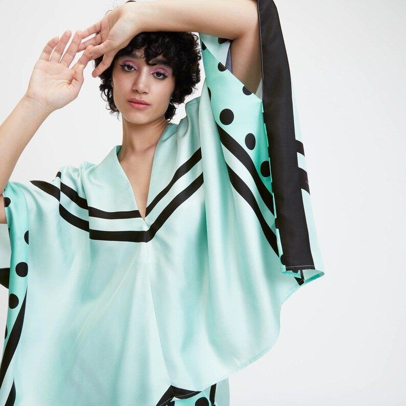 Polka Dot Kaftan Co-Ord Set