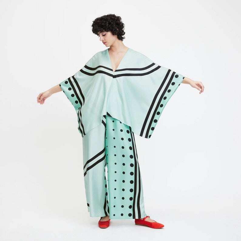 Polka Dot Kaftan Co-Ord Set