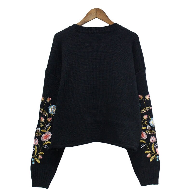 Flower Embroidery Sweater