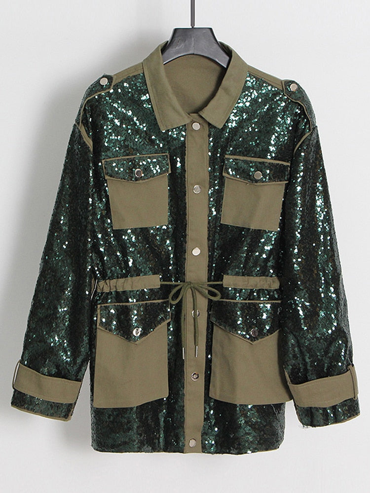 Long Sequins Jacket