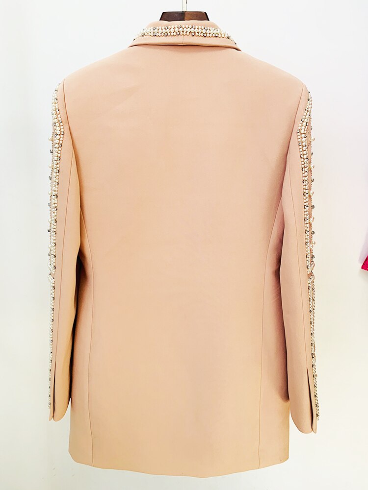 Crystals Pearls Blazer Dress