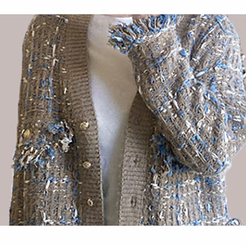 Fringed Knitted Cardigan