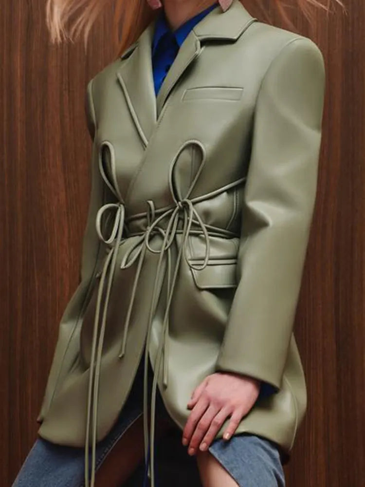 Cross Lace Up Jacket