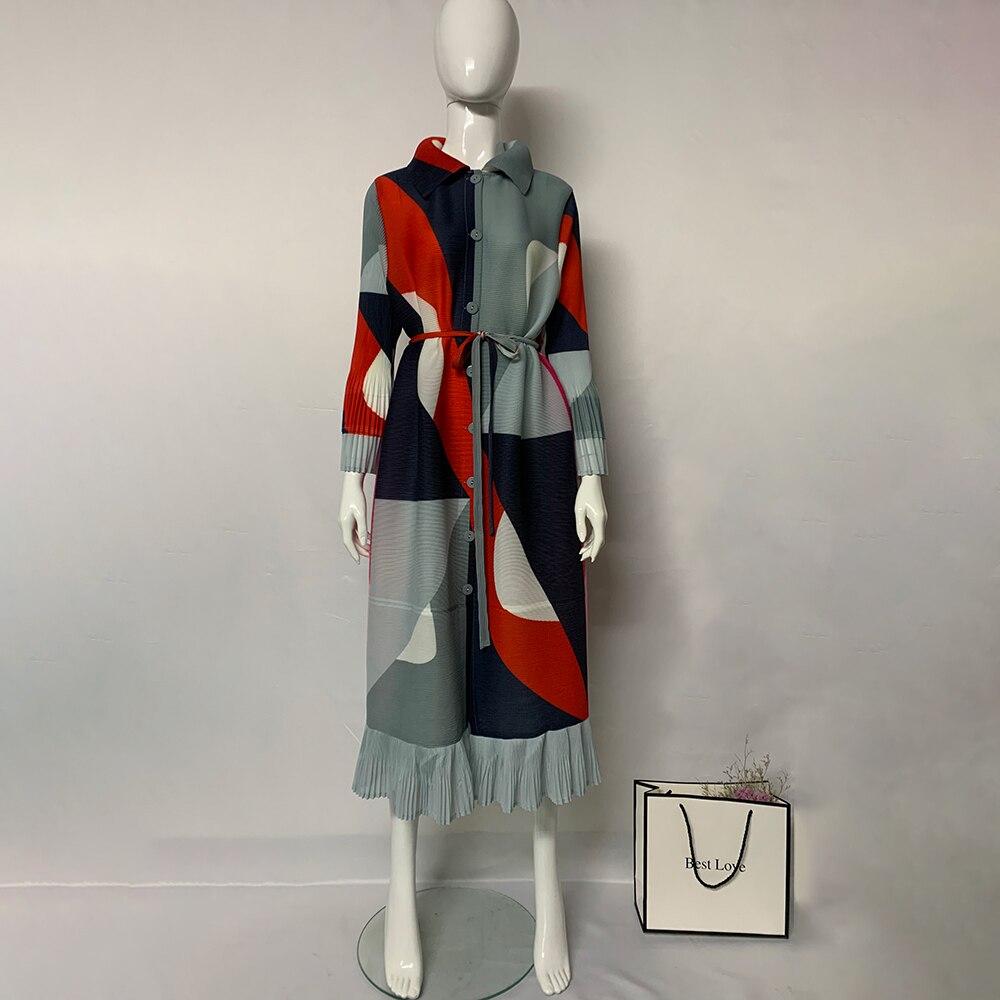 Pleated Shirt Dress