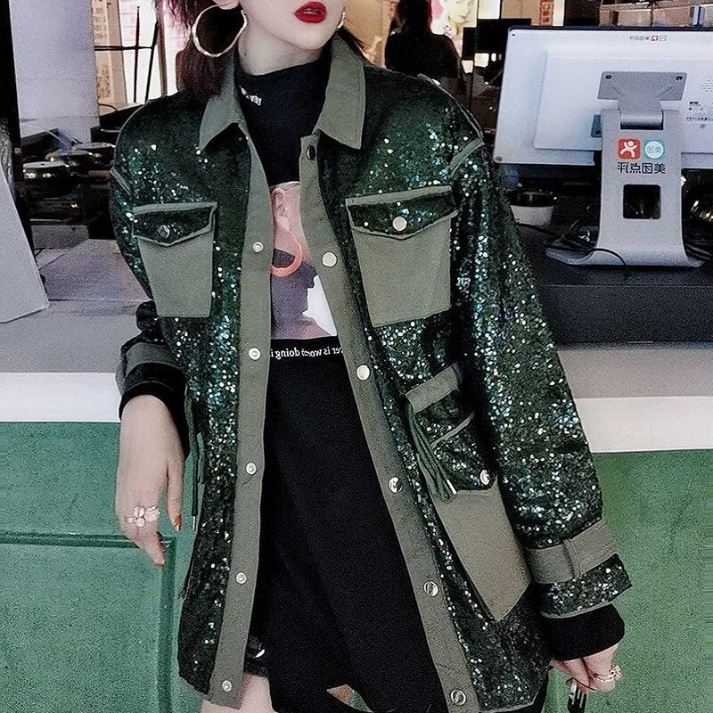 Long Sequins Jacket