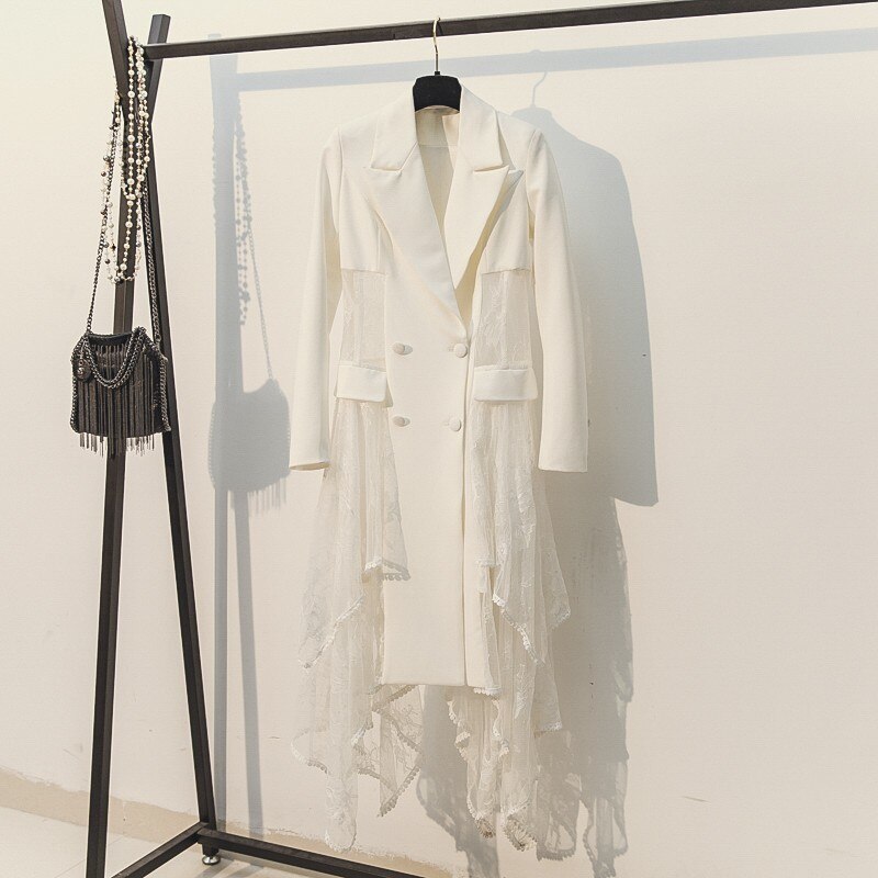 Lace Asymmetrical Blazer