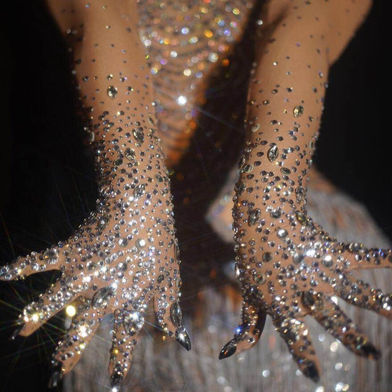 Stretch Sparkly Gloves