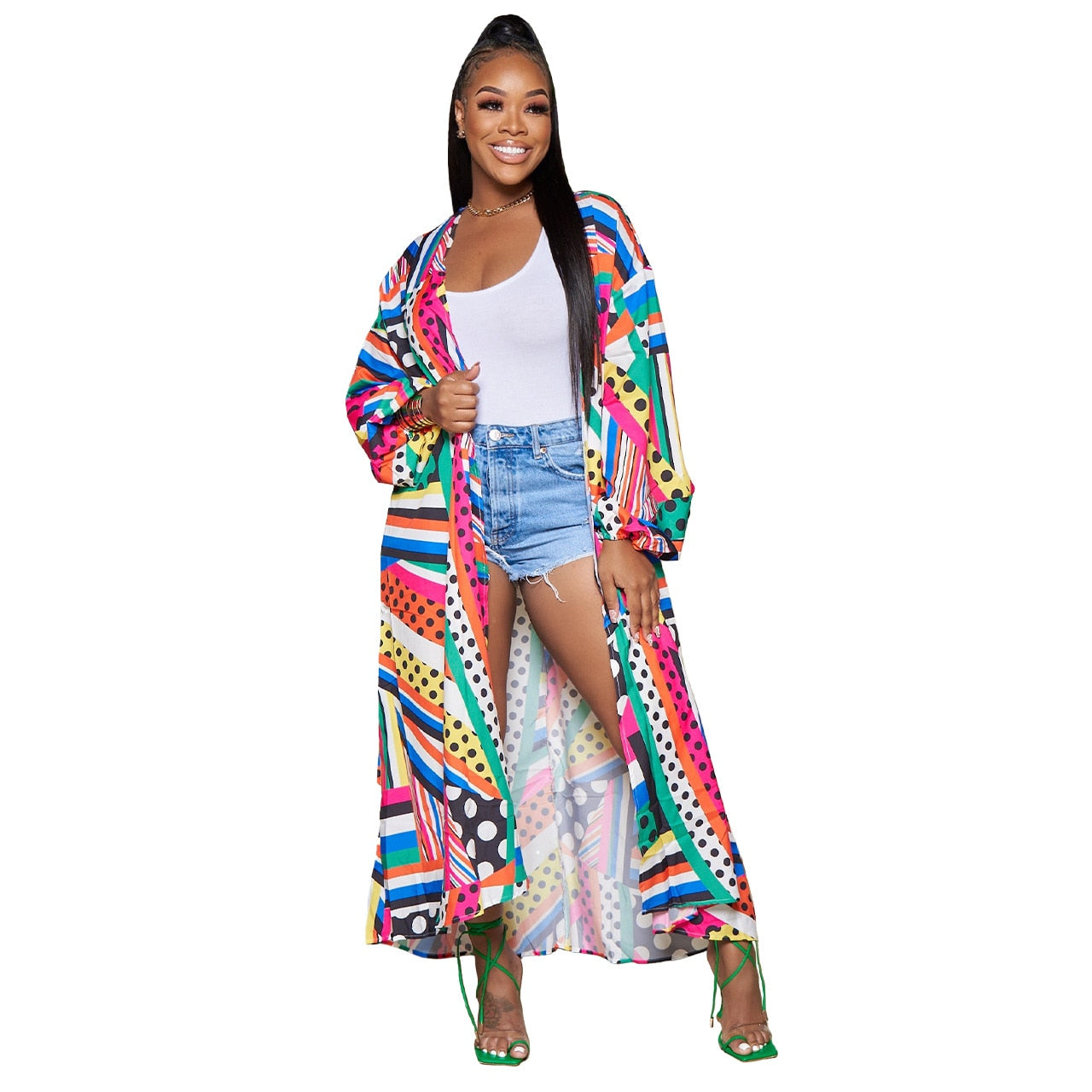 Printed Maxi Cardigan
