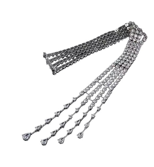 Crystal Drops Brooch