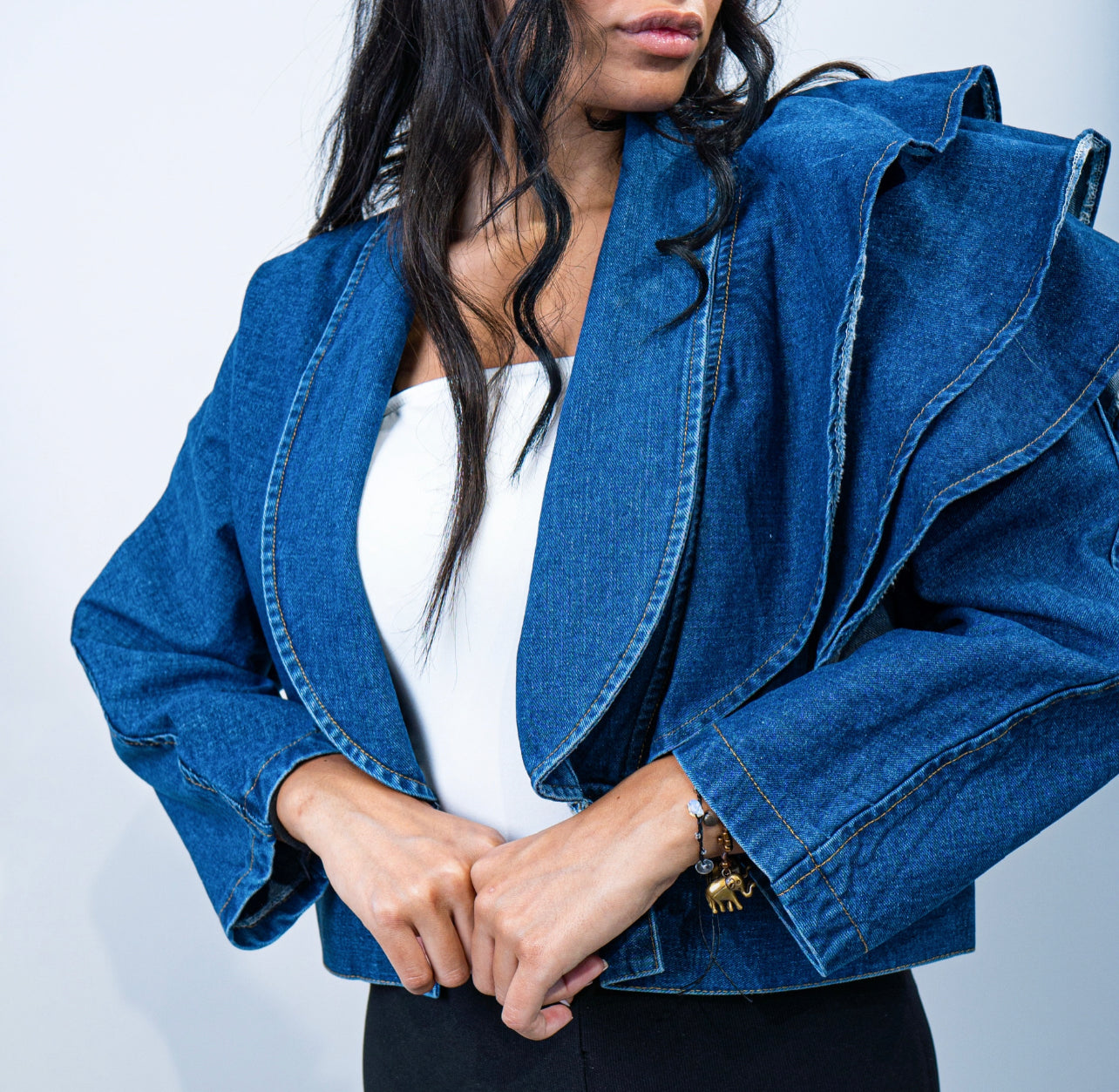 Ruffles Denim Jacket