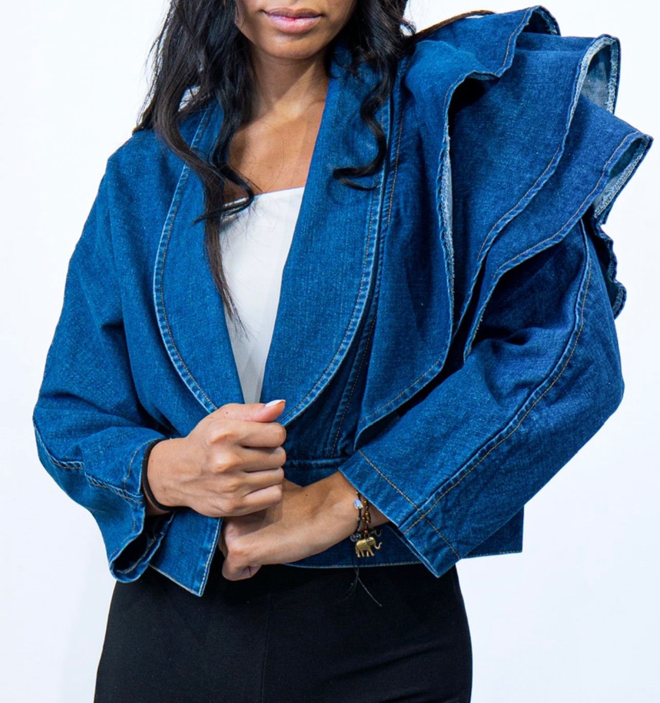 Ruffles Denim Jacket