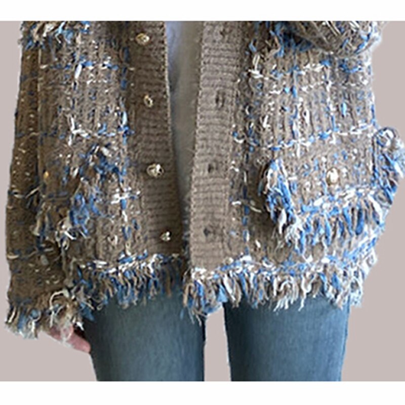 Fringed Knitted Cardigan