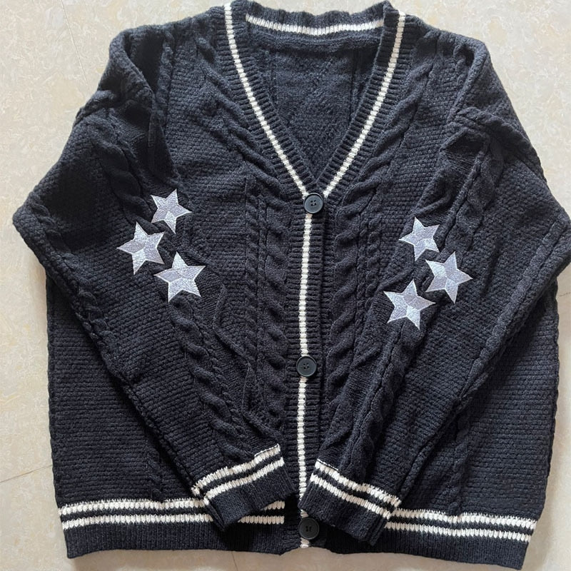 Star Print Cardigan