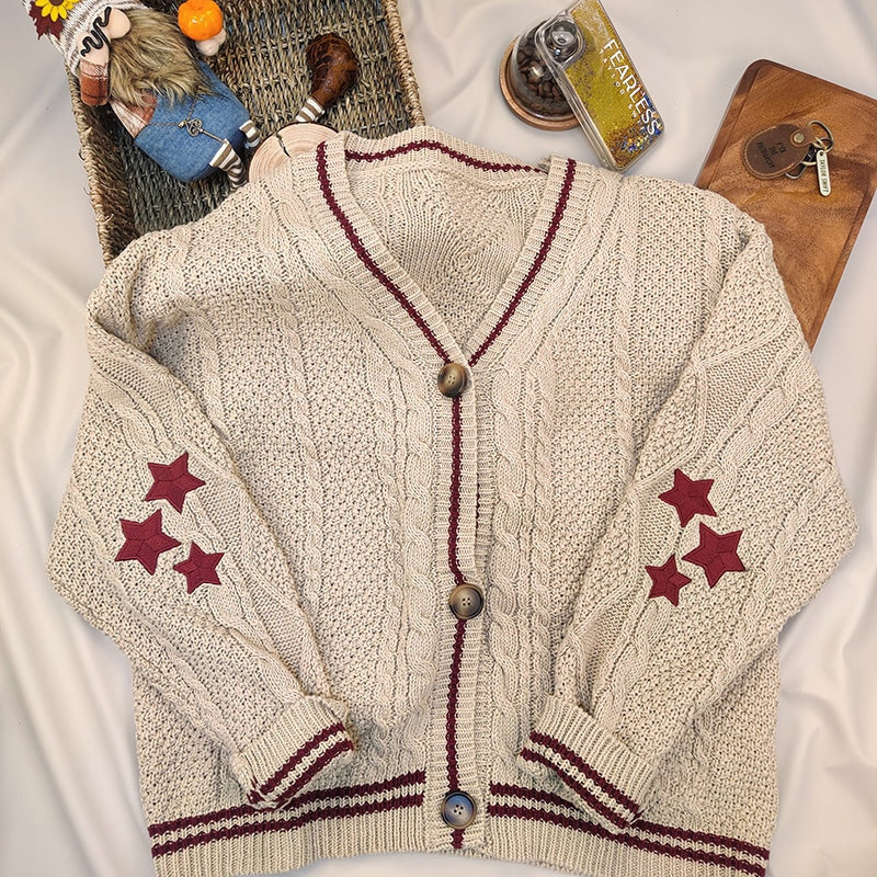 Star Print Cardigan